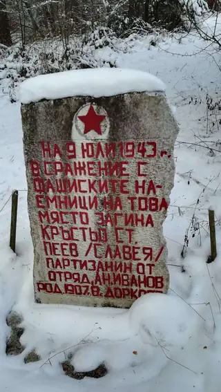 Паметник на лобното място на Кръстьо Пеев — Пещера