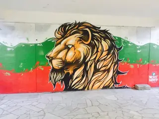 Подлезът с графит Българския лъв - Пловдив — Пловдив